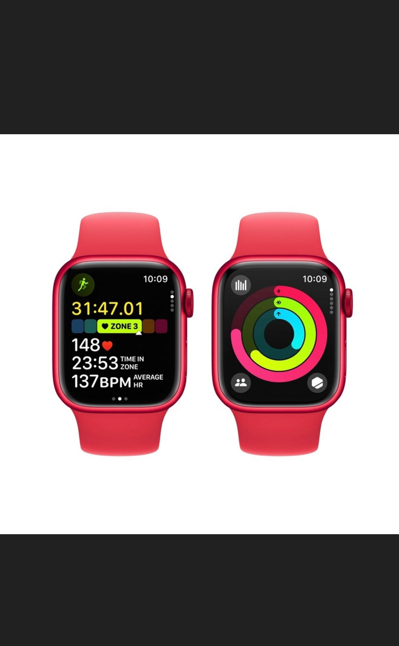 Apple Watch Series 9 GPS, Red Aluminum Case, 45mm Sport Band