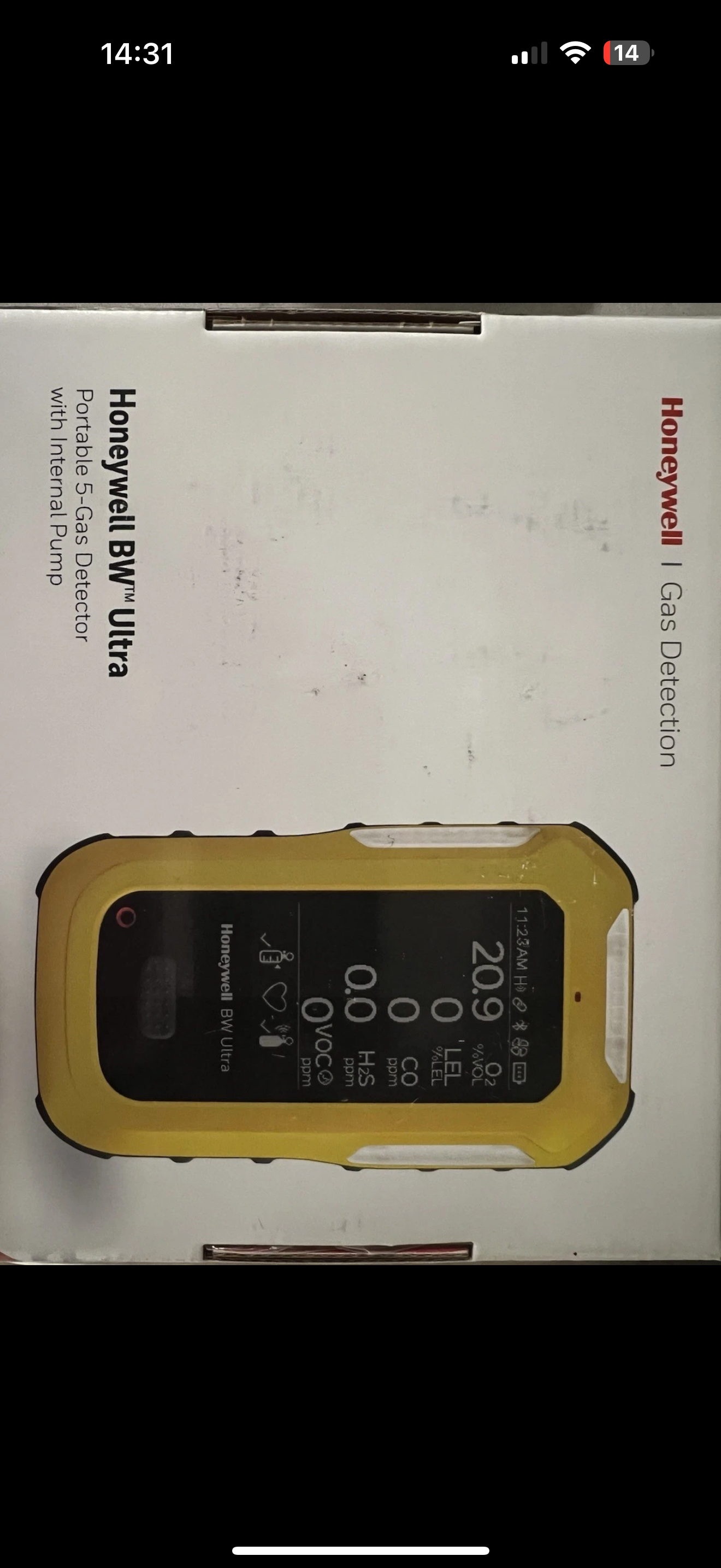 Honeywell BW Ultra Portable 5-Gas Detector with internal Pump HU-X1W1H1M1Q1-Y-N