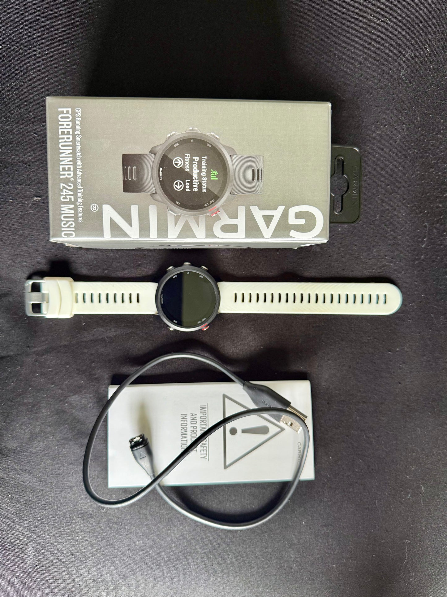 Garmin Forerunner 245 Music GPS Smartwatch White Band