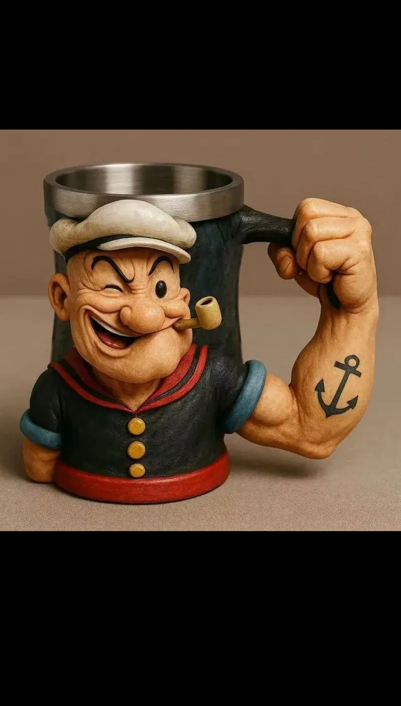 🔥 Popeye the Sailor 3D Mug Cup | Cartoon Character Ceramic/Resin Coffee Mug