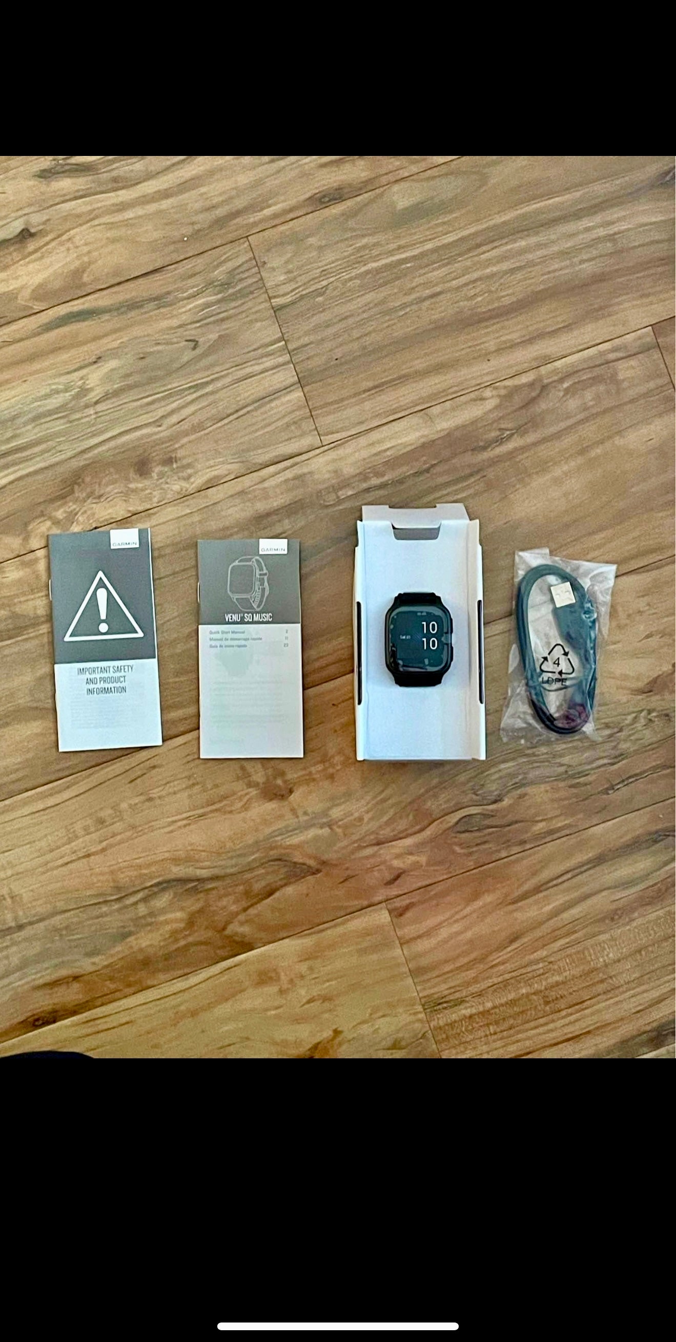 Garmin Venu SQ Music Edition GPS Watch Slate Black with USB Charger