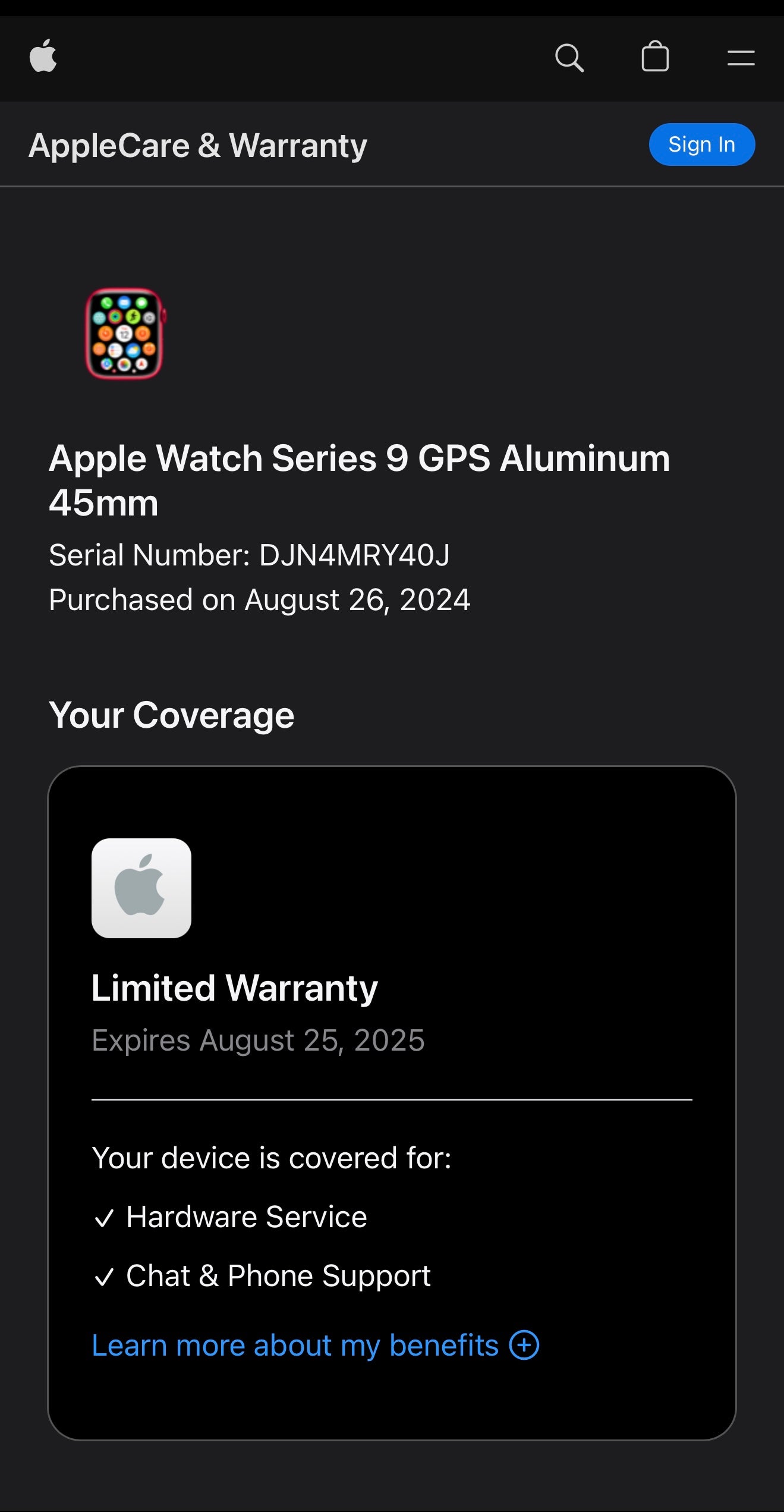 Apple Watch Series 9 GPS, Red Aluminum Case, 45mm Sport Band