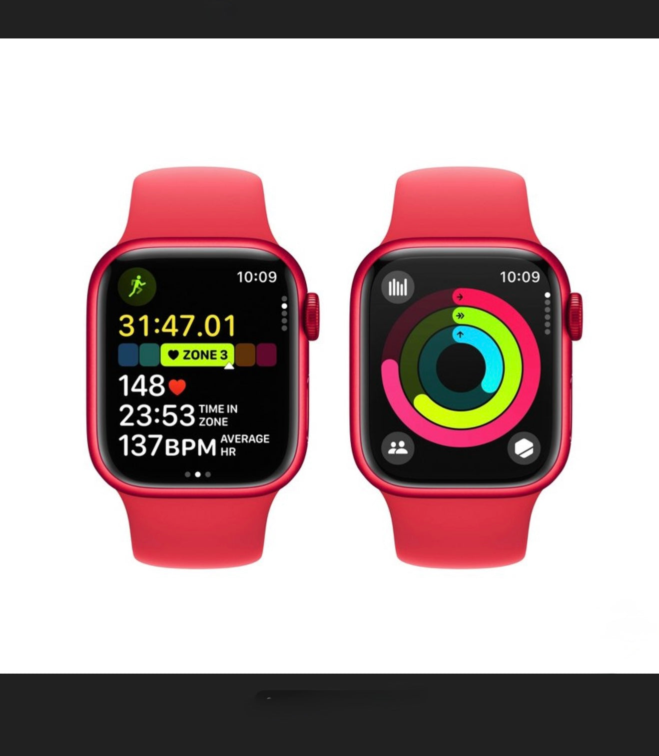 Apple Watch Series 9 GPS, Red Aluminum Case, 45mm Sport Band