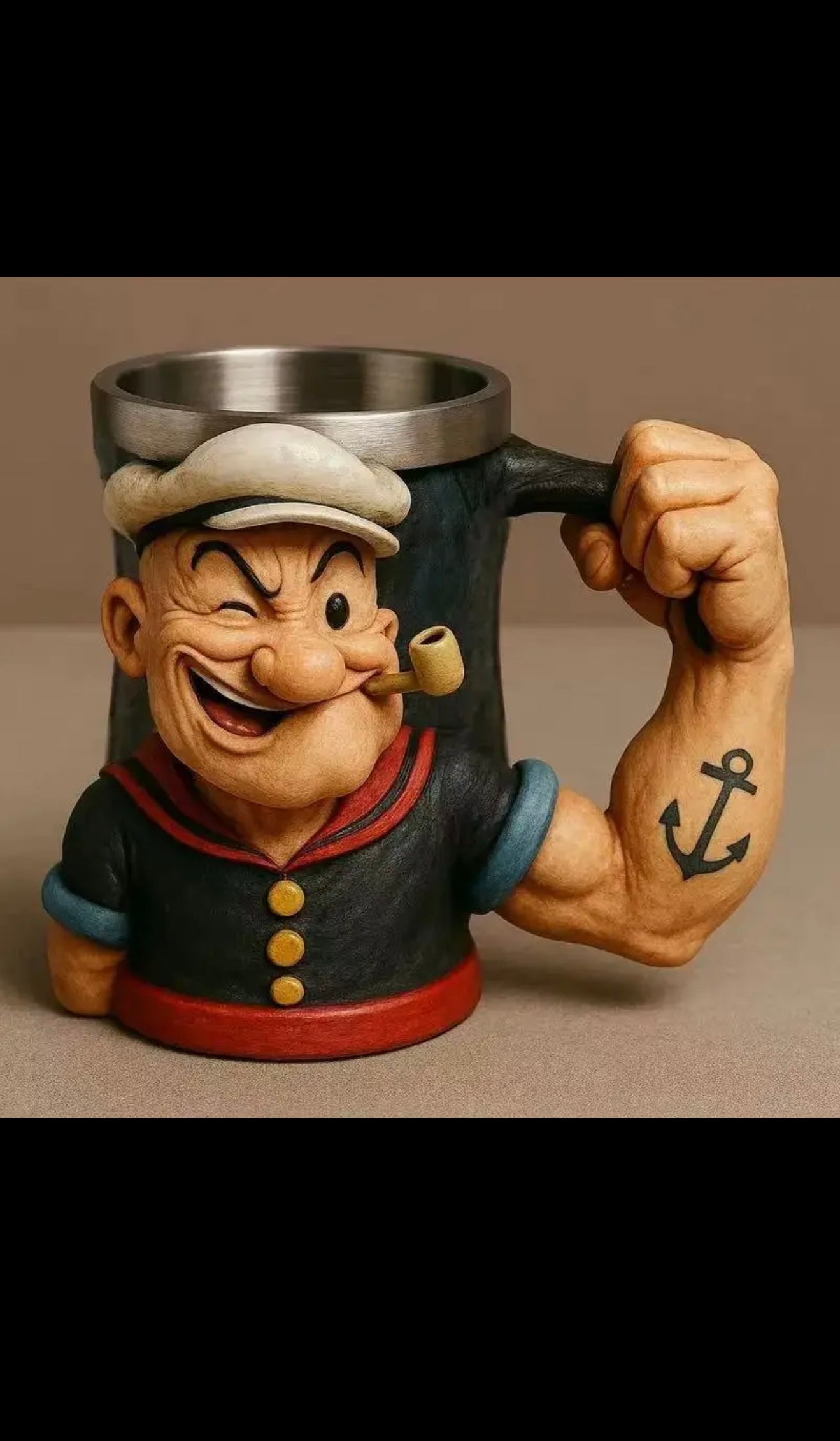 🔥 Popeye the Sailor 3D Mug Cup | Cartoon Character Ceramic/Resin Coffee Mug