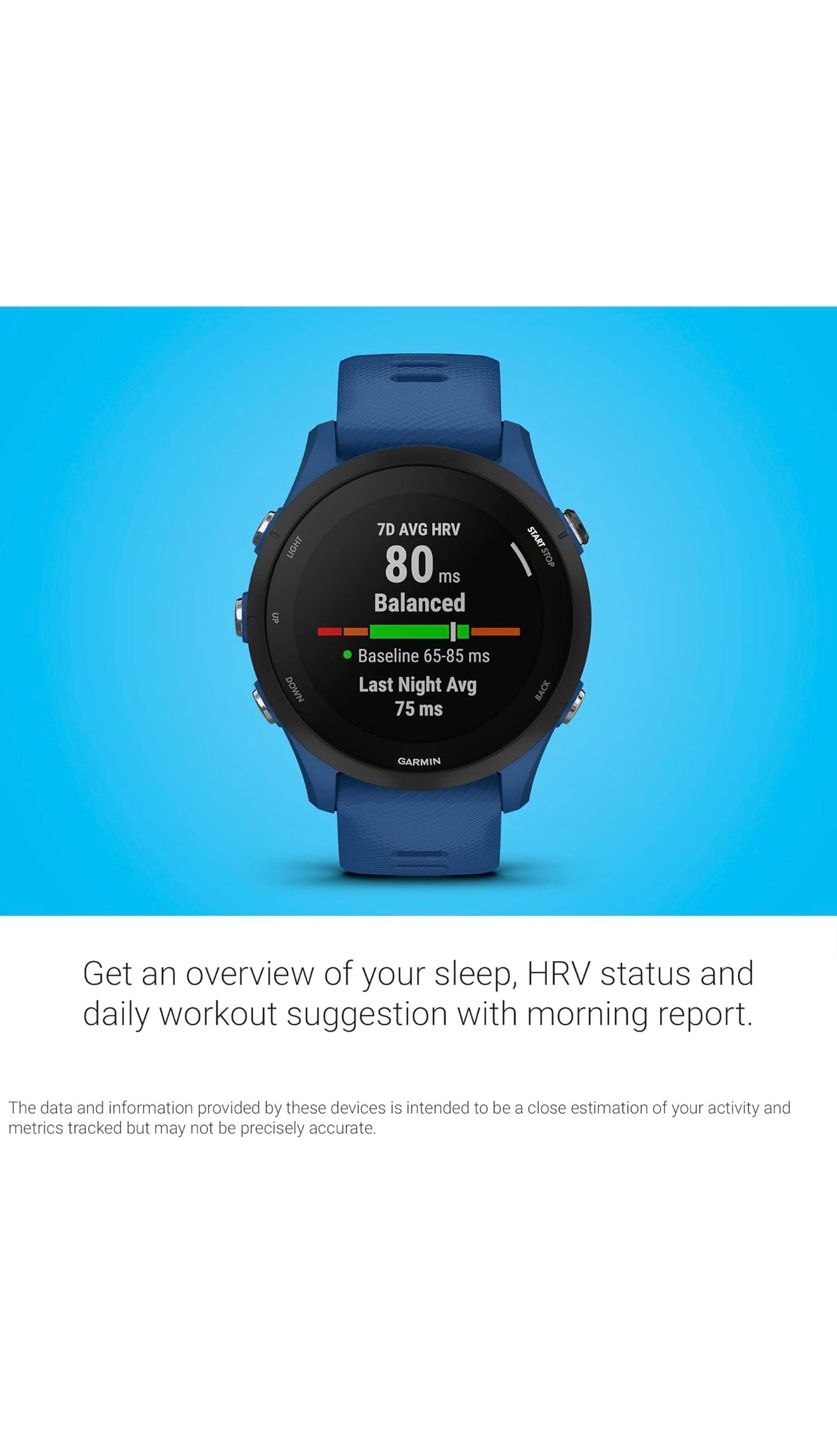 Garmin Forerunner 255 GPS Running Smartwatch 46mm Tidal Blue
