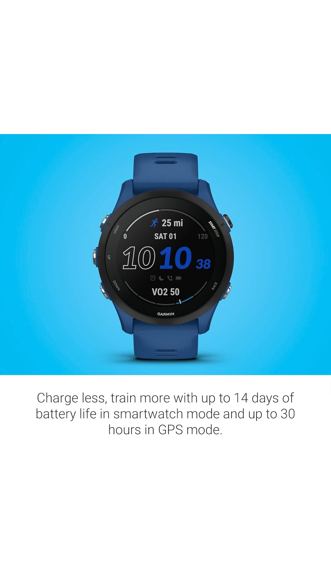 Garmin Forerunner 255 GPS Running Smartwatch 46mm Tidal Blue