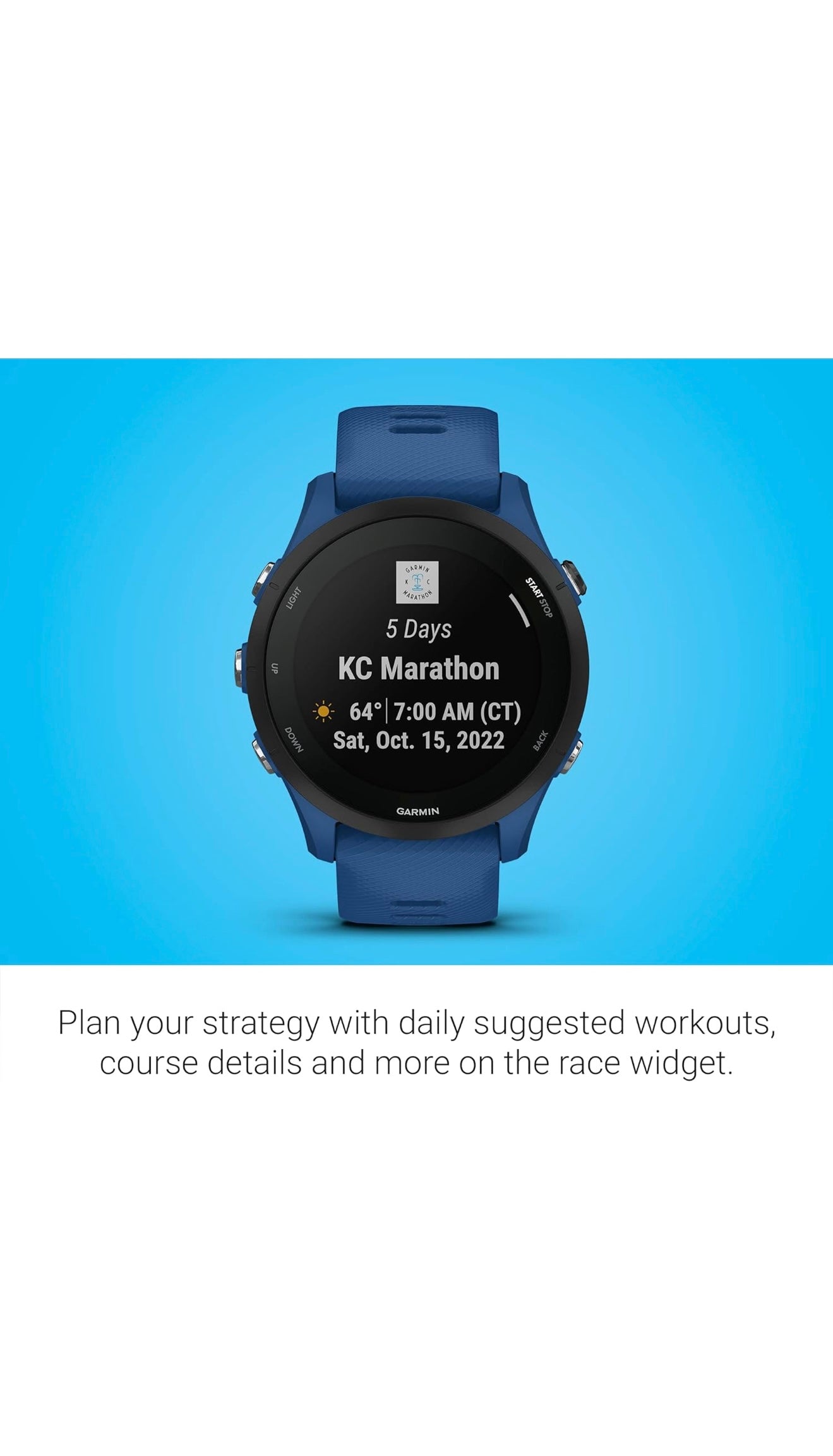 Garmin Forerunner 255 GPS Running Smartwatch 46mm Tidal Blue