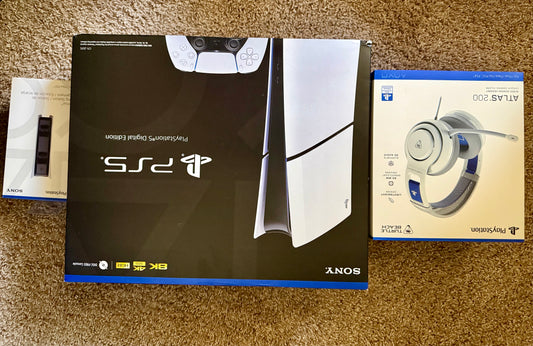 PS5 Slim Digital Edition Console Bundle with Headset and Charging Station