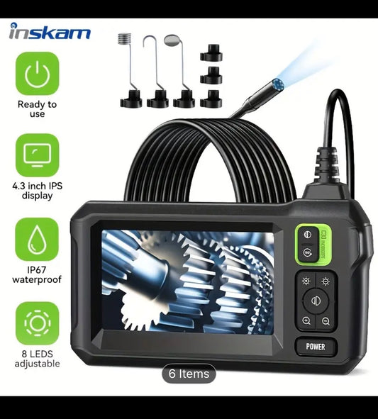 4.3 Inch IPS LCD Screen Industrial Endoscope HD Borescope