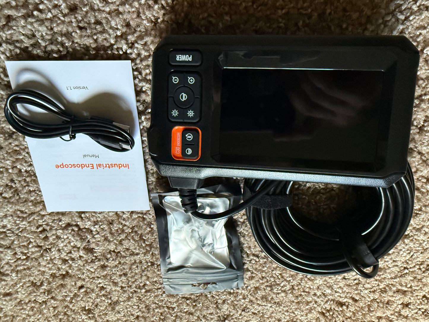4.3 Inch IPS LCD Screen Industrial Endoscope HD Borescope