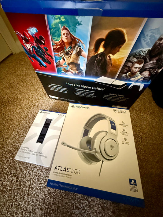 PS5 Slim Digital Edition Console Bundle with Headset and Charging Station