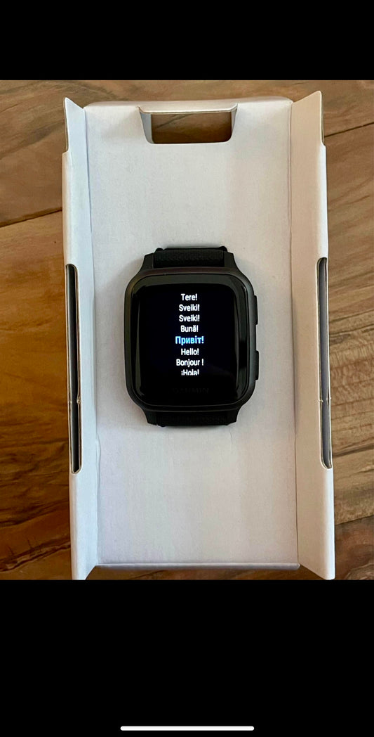 Garmin Venu SQ Music Edition GPS Watch Slate Black with USB Charger