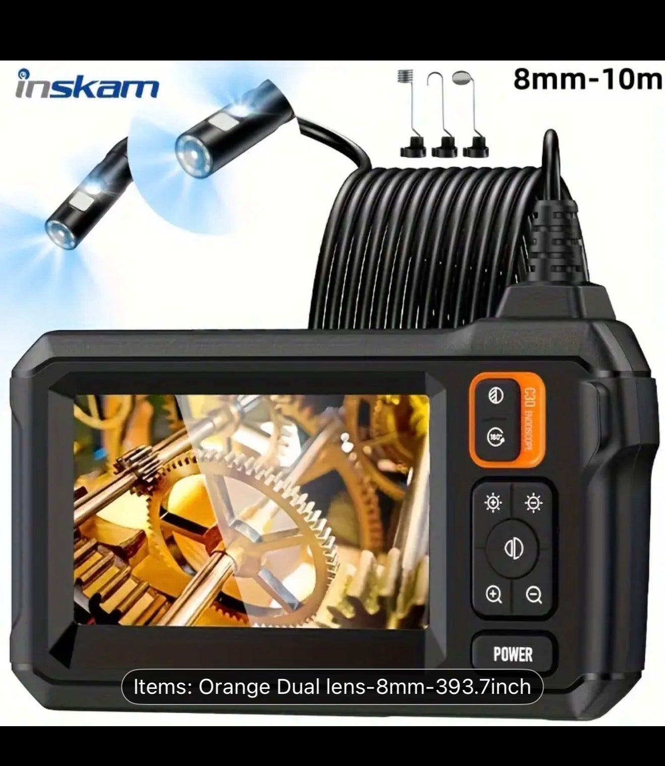 4.3 Inch IPS LCD Screen Industrial Endoscope HD Borescope